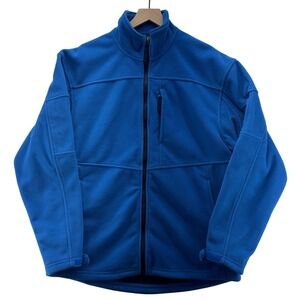 Mens Duluth Trading Co Fleece Full Zip Jacket Blue Size Medium